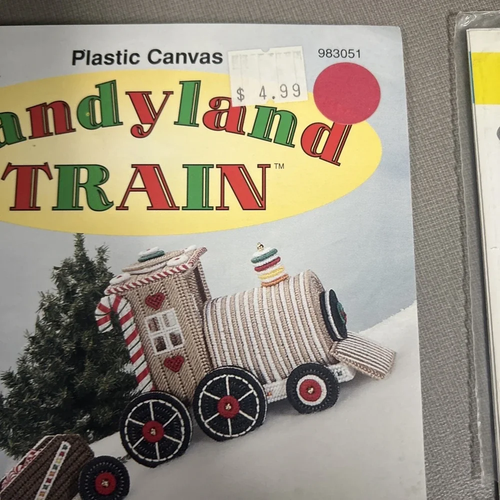 CANDYLAND TRAIN Plastic Canvas Leaflet by‎ The Needlecraft Shop #983051 B New